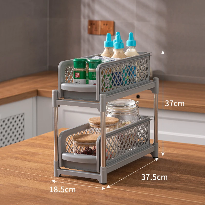 Yexati 2 Paquete Organizador Bajo Fregadero Deslizable 2 Niveles, Extraíble  Estante Organizador Cocina con 8 Ganchos 4 Cesta Colgante, Almacenaje  Debajo Fregadero para Cocina, Baño, Dormitorio, Blanco : : Hogar y  cocina