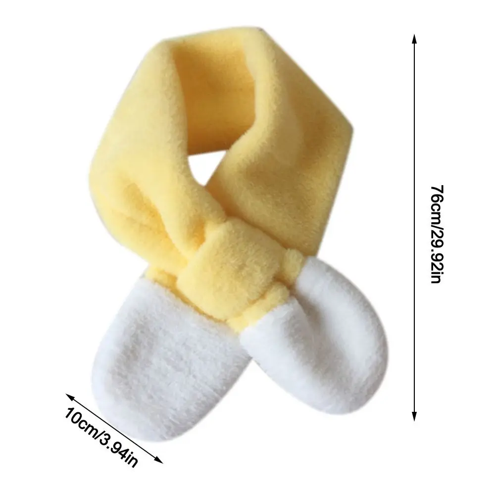 Bib Baby Thermal Neck Warmer Windproof Coldproof Snap Fastener Boys Girls Plush Scarf Neckerchief Thickened Ski Snowing Scarf