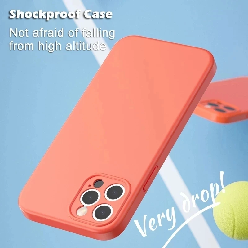 Liquid Silicone Orange Silicone Case Iphone 11 Luxury Liquid