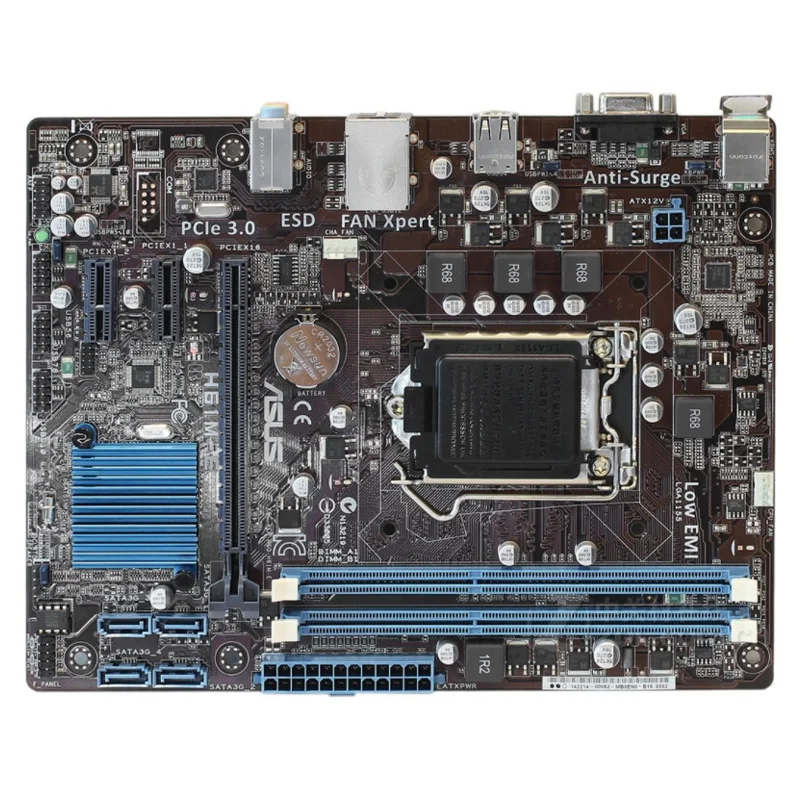 Placa-mãe ASUS H61M-E suporta Intel Core i3 i5 i7 LGA1155 DDR3 2200MHz (usada)