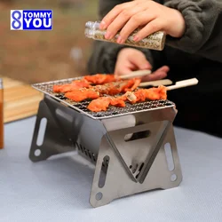 Outdoor Tables Folding Barbecue Stove Detachable Stainless Steel Incinerator Firewood Camping Portable Charcoal Assembly Racks