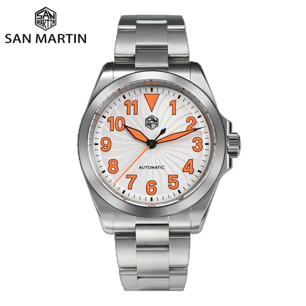 San Martin 40mm Turbine Dial Luxury Watch For Man Wristwatch Waterproof NH35 Automatic Luminous ATM10 Orologio Uomo SN0132-1