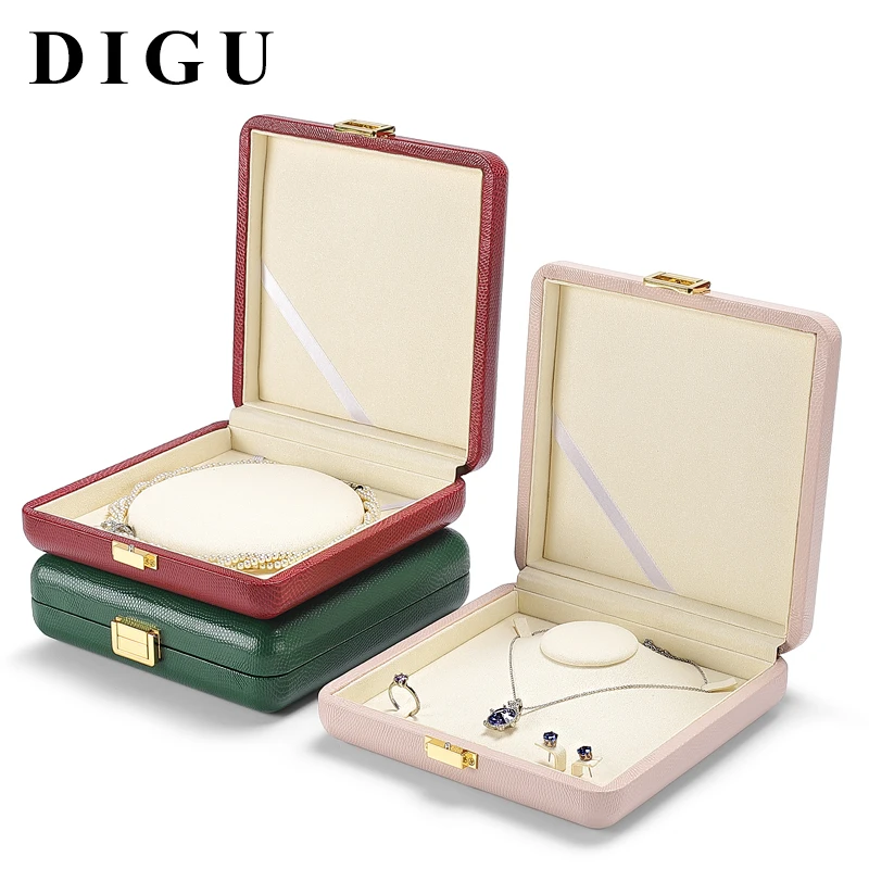 Jewelry box high-grade leather ring earring earring necklace storage box multi-functional jewelry box jewelry display stand