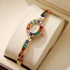 Luxury Rhinestone Women Watches Fashion Bracelet Band Ladies Quartz Watch Reloj Mujer Girls Clock Gift（Without Box） 1