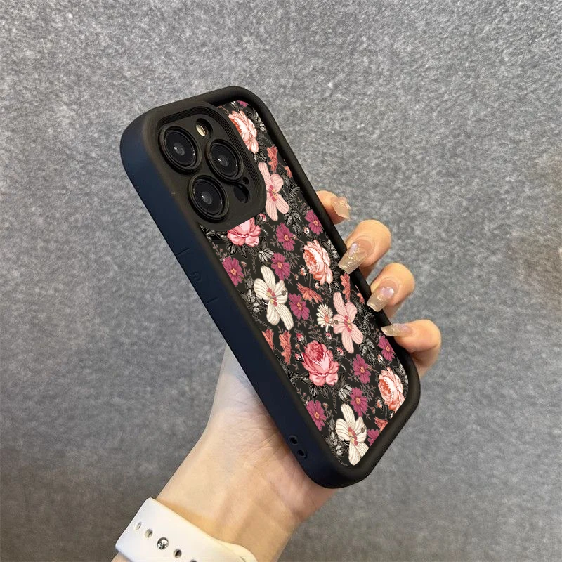 Cute Flower Pattern Silicone Soft Phone Case
