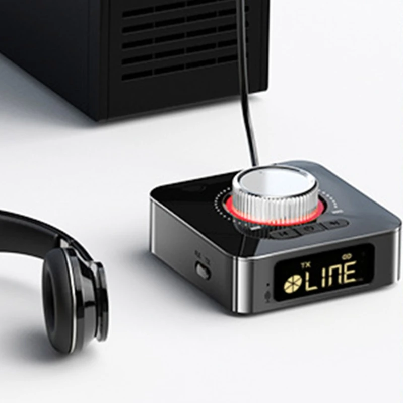 LED 오디오 송신기 수신기 호환 5.0 지원 AUX 3.5 RCA USB