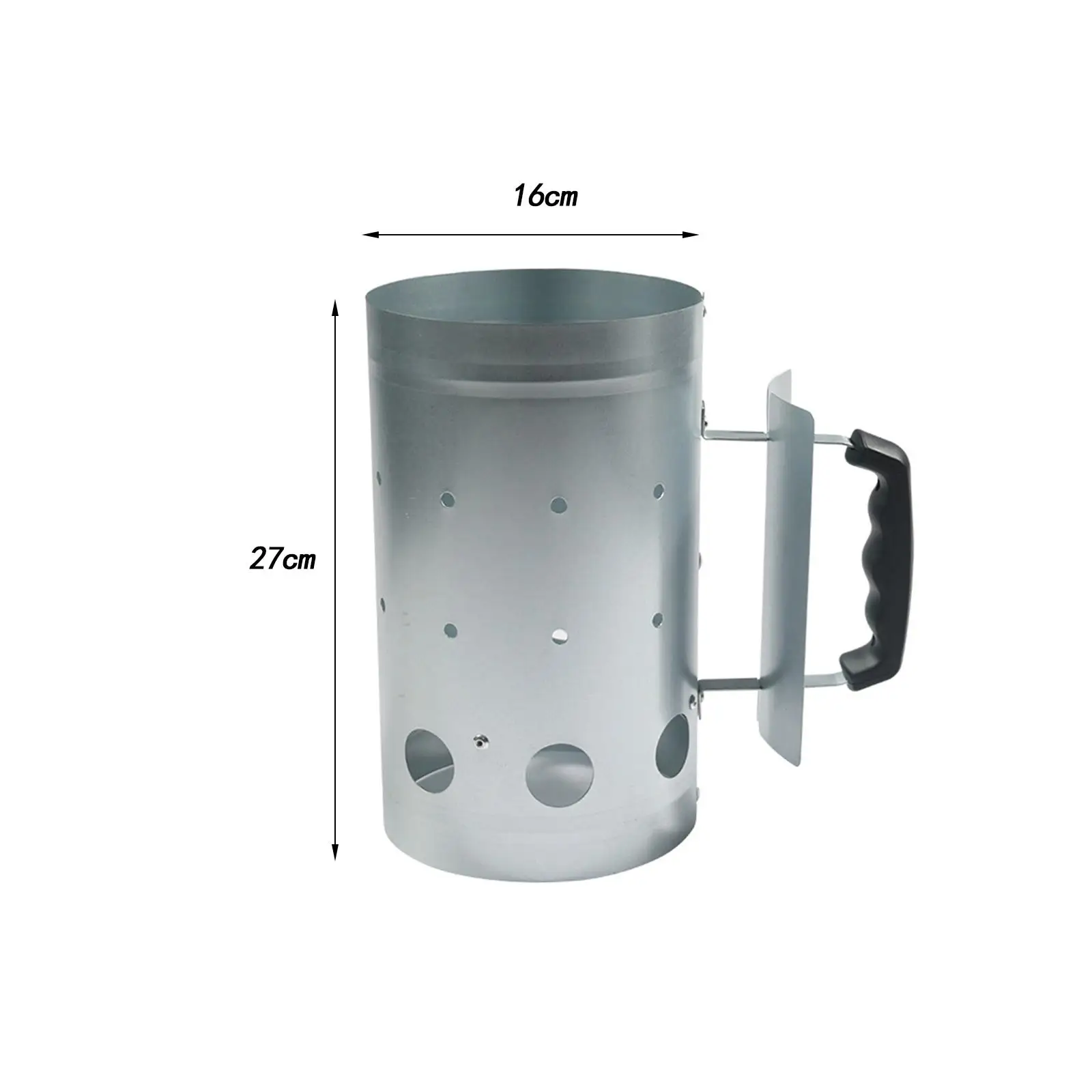 BBQ Chimney Starter Multipurpose Sturdy Thickened Charcoal Bucket Burner Bucket for Garden Outside Picnic Camping Cooking 6