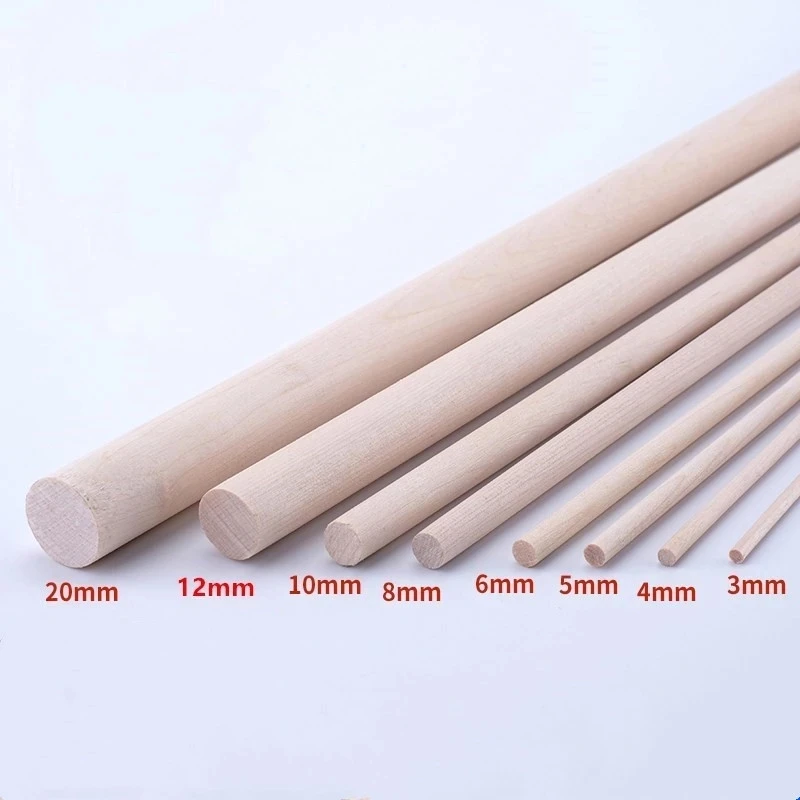 50 Bastoncini Legno Faggio 6x300 Mm - Per Artigianato, Decorazioni E Fai Da Te - Foto 2