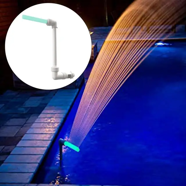 Medence Szökőkút Ragyogás A Sötétben Állítható Hűvös Meleg Vízesés Sprinkler Visszatérő Fúvókák Úszómedence Kellékek - Image 2