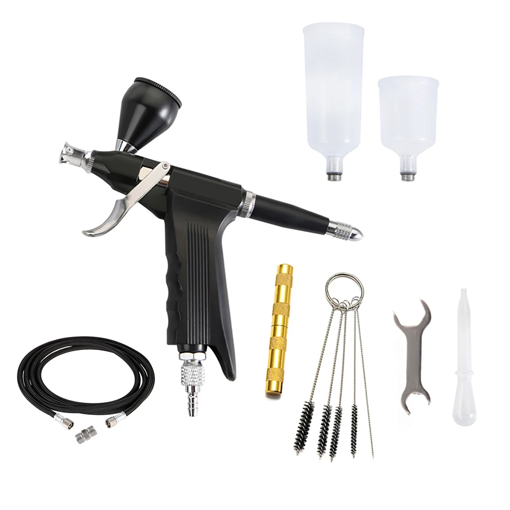 Gravity Feed Trigger Type Dual Single Action Cup Replaceable Airbrush 116s Pen Spray Air Brush Gun for audio technica ath msr7b sr9 wp900 ap2000ti es750 a2dc replaceable 4 4mm 2 5mm balanced single crystal copper upgrade cable