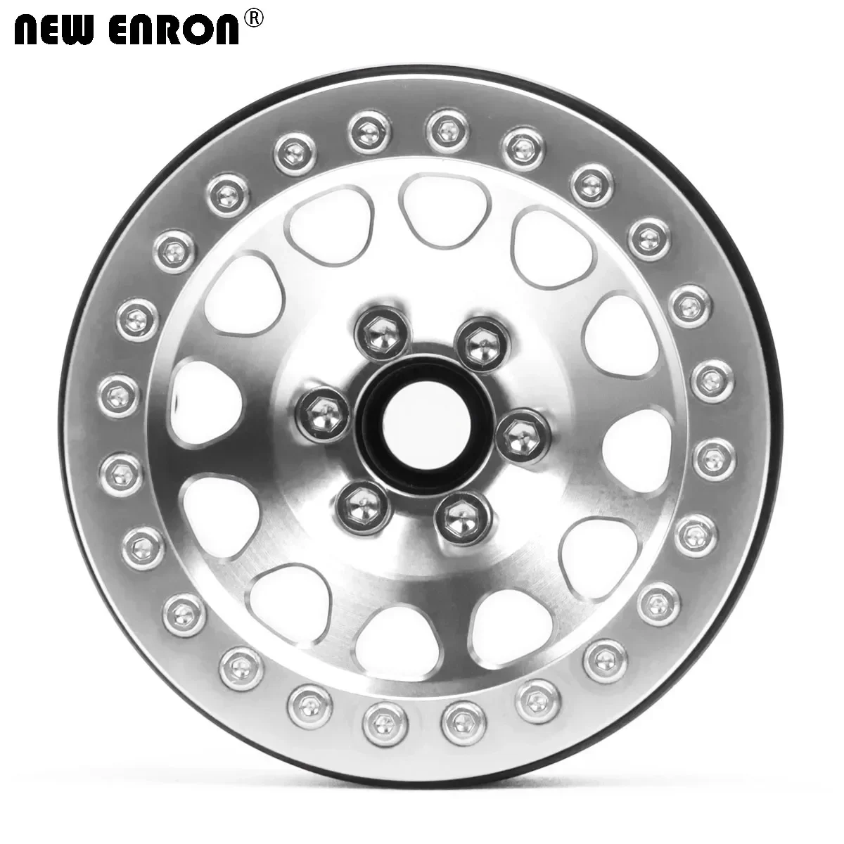 thumbnail image 2 of INJORA 2.2 Inch RC Beadlock Wheels - 4pcs Gold Rims For 1:10 Scale Rock Crawlers 2 of 14
