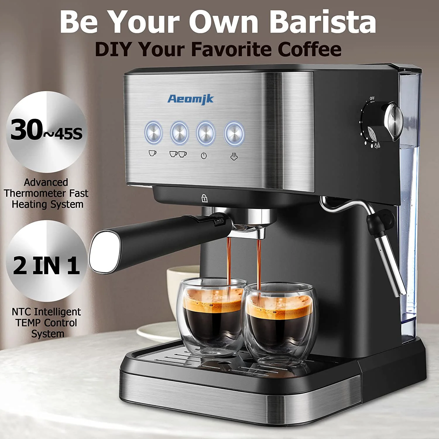 

Coffee machine Italian semi-automatic concentrated high-pressure extraction milking and brewing coffee machine CM3010