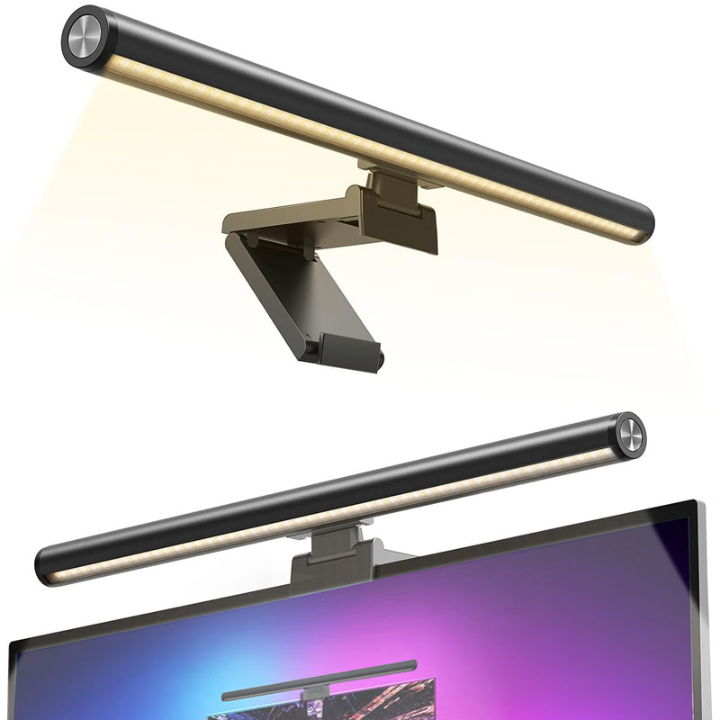 Eye-Care Desk Lamp LED PC Monitor Screen Clip Light Bar Stepless Dimming Reading USB Powered Hanging Table Lamps