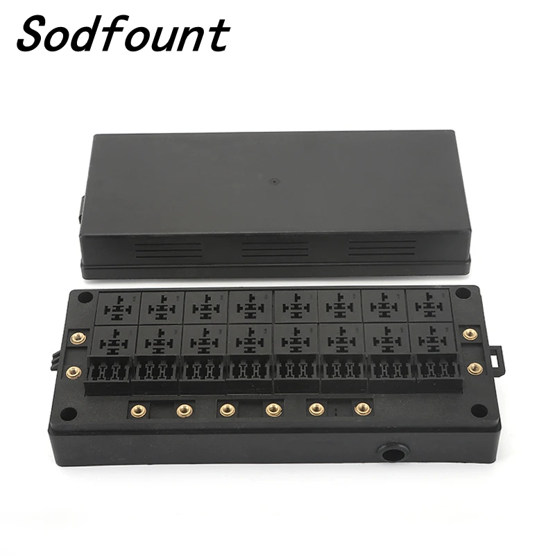24-way New Energy Vehicle Control 16 Relay Box Holder 12V 24V