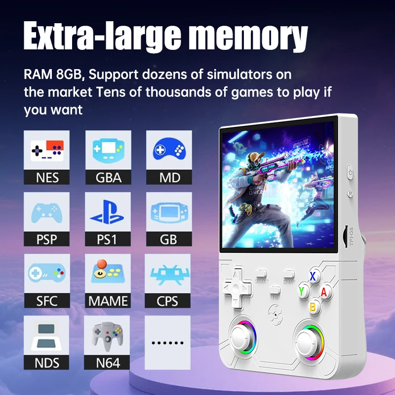 Nuova Console Portatile R36 Ultra X per Videogiochi Retrò, Schermo IPS, 128GB di Giochi Preinstallati, Lettore Tascabile con Sistema Linux - Image 2