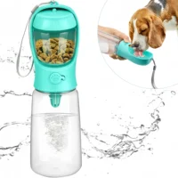 Pets Dog Water Bottle Portable Food Grade Material Dog Cat Travel Pet Water Cup Bottle with Food Dispenser Puppy Water Bottle 1