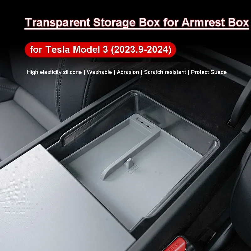 

Прозрачный подлокотник для центральной консоли Tesla Model 3 Highland 2024
