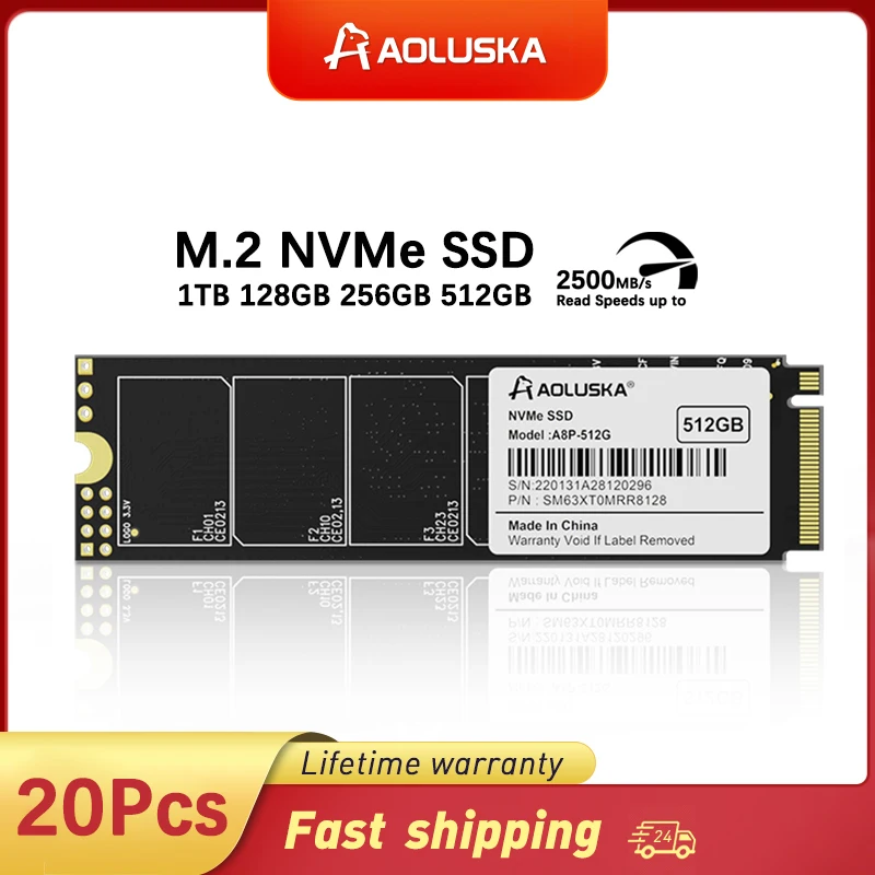 

20Pcs 1TB M.2 NVMe SSD 256GB 128GB 512GB Solid State Drive 256 128 512 GB M2 PCIe 2280 Internal Hard Disk For Laptop Desktop HDD