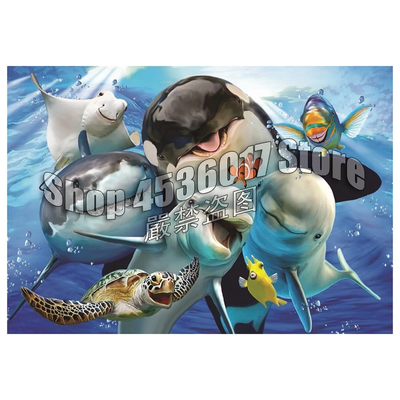 

5D мозаика для творчества, дельфин, морская черепаха, рыба, алмазная живопись ручной работы, вышивка крестиком, алмазная вышивка Стразы