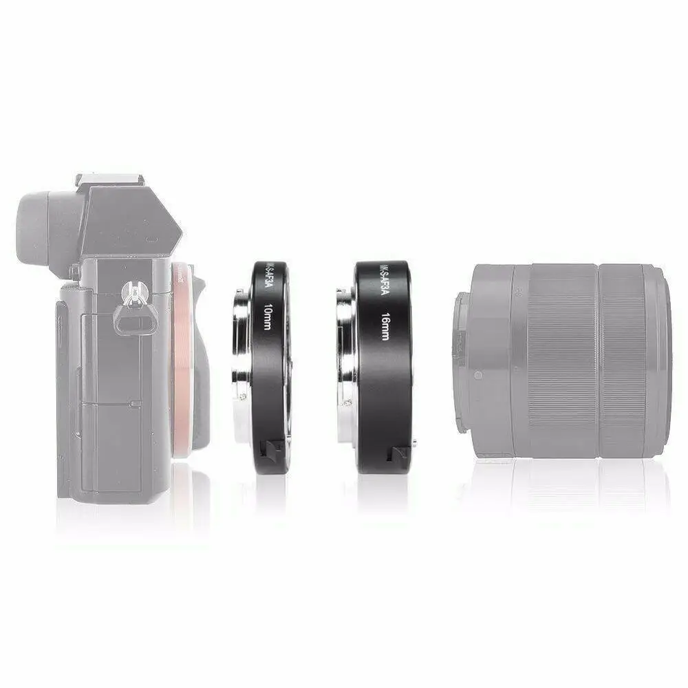 Meike MK-S-AF3A Metal Auto Focus Macro Extension Tube 10mm 16mm for Mirrorless