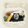 3 PCS/Set Women Quilted Makeup Bag Cherry Pattern Cosmetic Handbag with Clutch Bag & Pen Case Large Capacity Travel Storage Bags 5