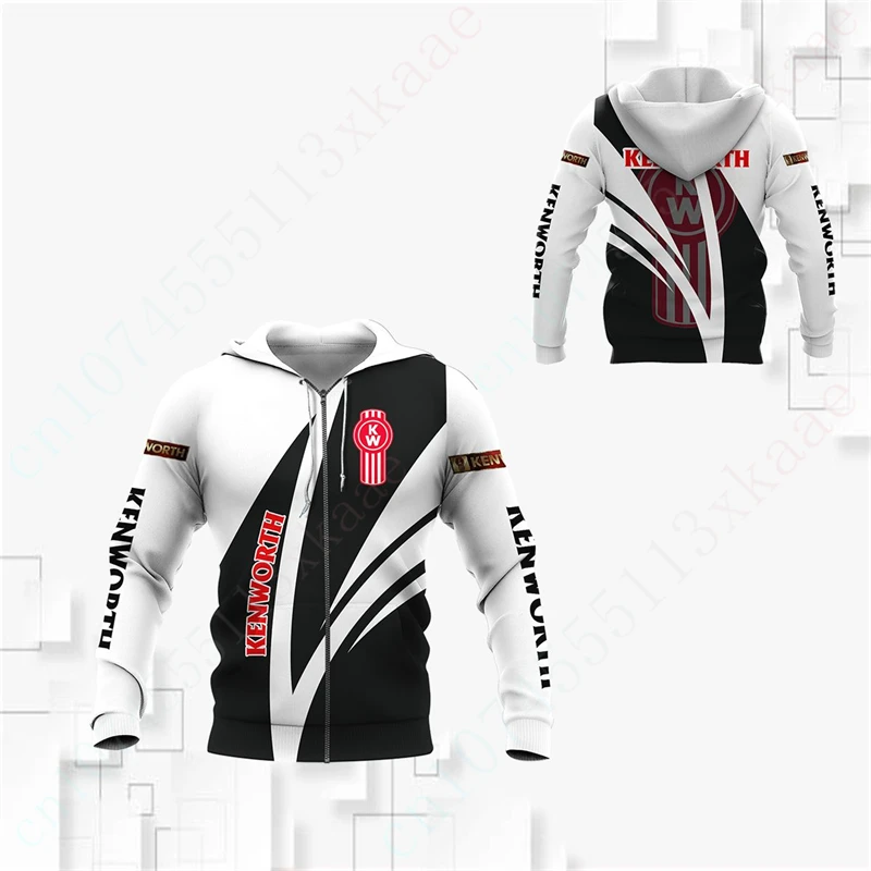 Kenworth Harajuku Streetwear Top Anime Hoodies For Men Women Unisex Clothing 3D Printing Sweatshirt Casual Zip Oversize Hoodie