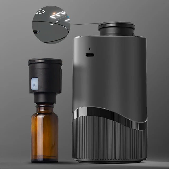 2023 Portable Electric Digital Screen Battery Powered Car USB Rechargeable Essential Oil Aroma Waterless Diffuser Machine 4