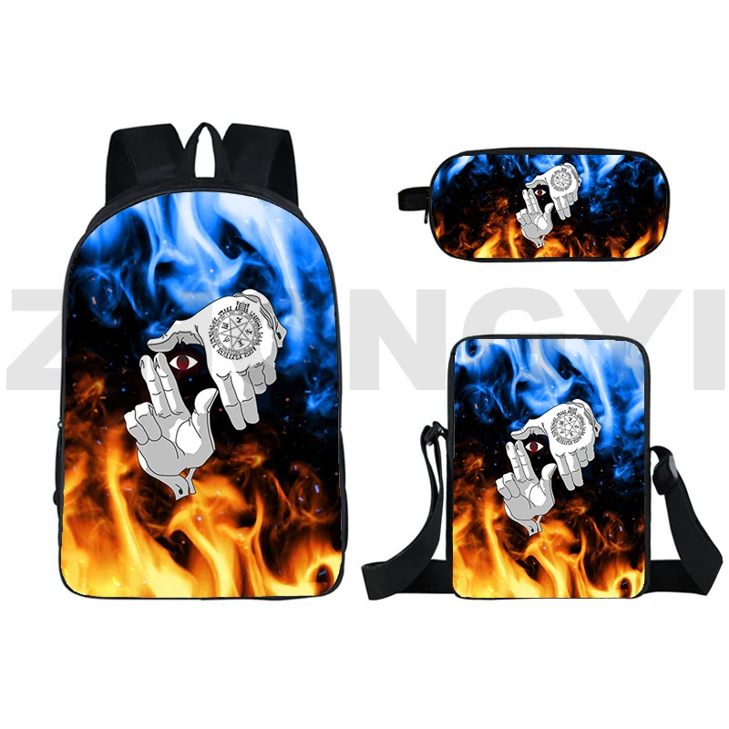 

NEW Harajuku Hellsing 3D Backpack Zipper Boys High School Bags Casual Executive Backpack Men Manga Alucard Eyes Bookbag Handbags