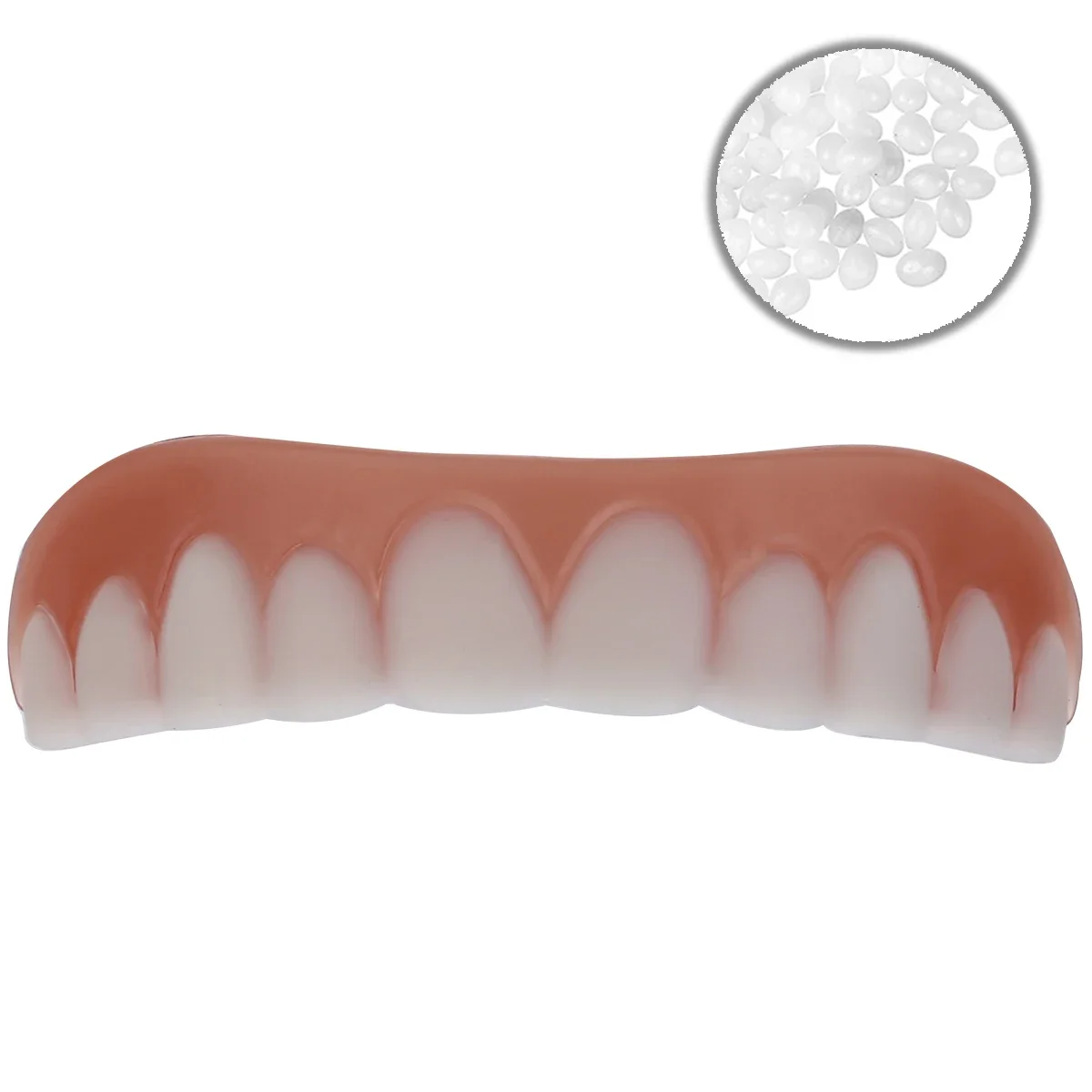 4er-Set Silikon-Furniere für künstliche Zähne, obere und untere, sofortige, perfekte Lächeln, bequeme Zähne – Detail 3