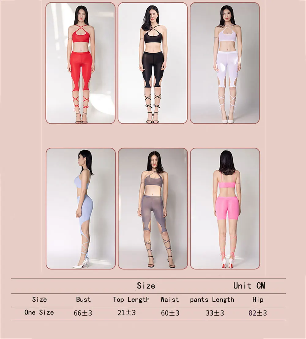 Hollow Out Low Rise Waist Knee Length Pants Push Up Tight Ice Silk See