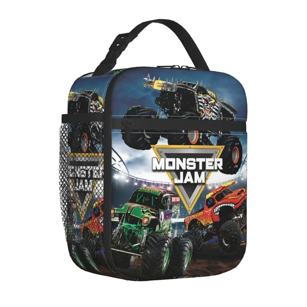 Monster Jam Monster Trucks Insulated Lunch Bag Thermal Bag Meal Container High Capacity Tote Lunch Box Food Work Outdoor