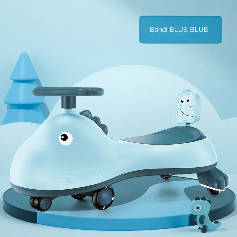 Cycling City Children's Twist Car Anti-rollover Universal Wheel Scooter Children's Small Dinosaur Toy Car With Music Swing Yo