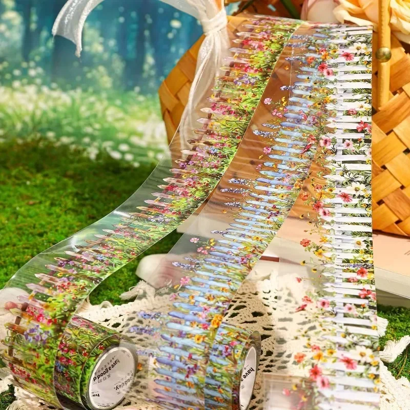 1Roll Handbook Material Loop PET Tape Hedgerow Garden Landscaping Stickers Fasteners Adhesives Scrapbook cut 50mm*2m 5