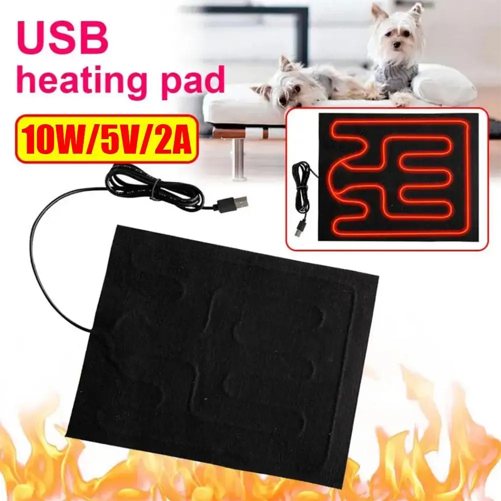 USB Seat Cushion Heater Heating Film Warm Folding Heated Sheet Car Seat Mat Cushion Pet Reptile Winter Warm Pads pet heated mat
