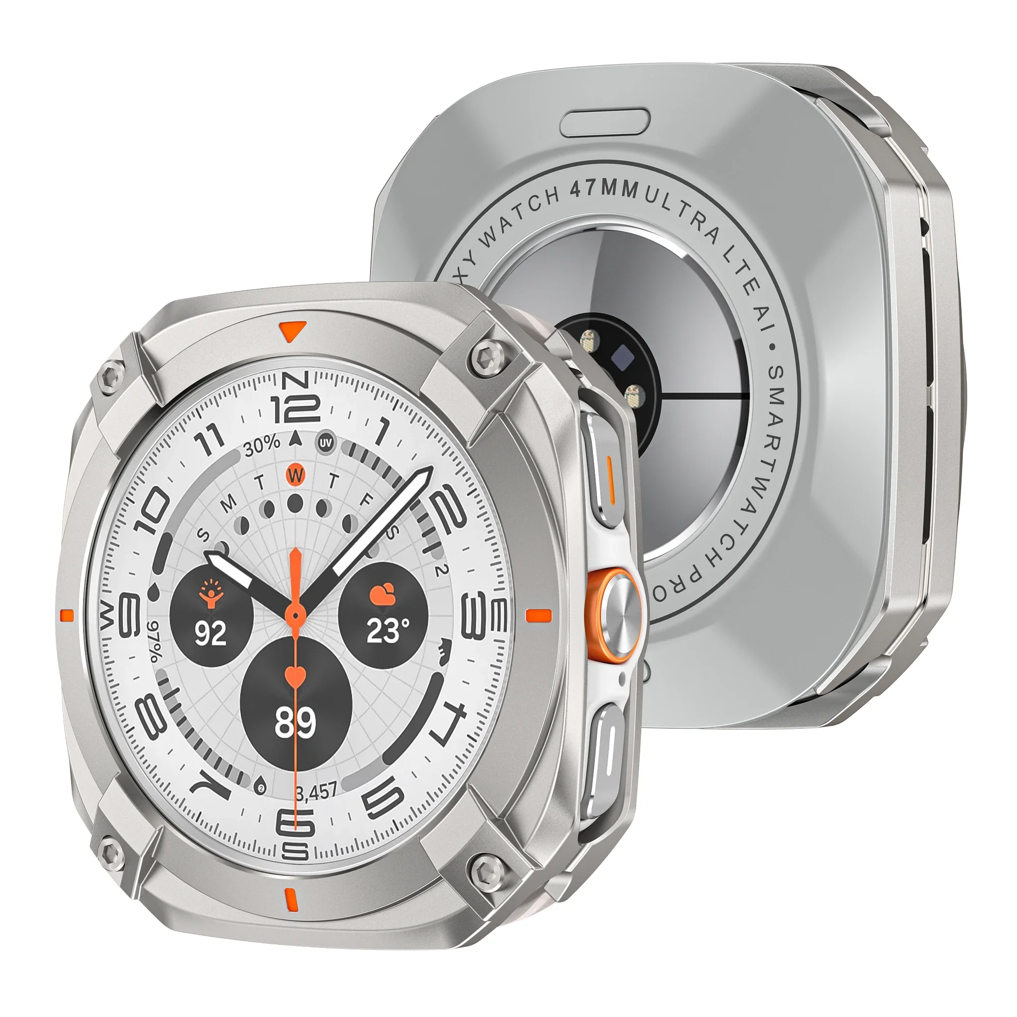 Premium Aluminum Alloy Protective Case with Screen Protector – Men's Watch Cover Accessories