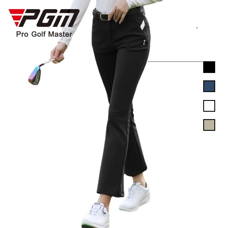 

PGM Golf Pants for Women Waterproof Mid Waist Casual Trousers with Quick Dry Breathable Sport Stretch Black Khaki Navy White