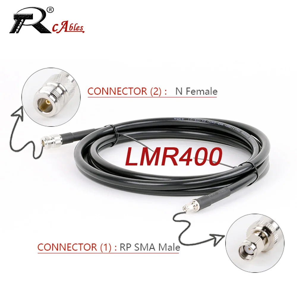 

RP-SMA Male to N Female LMR400 Cable 50 ohm RF Coax Extension Jumper Pigtail for 4G LTE Cellular Amplifier Phone Signal Booster