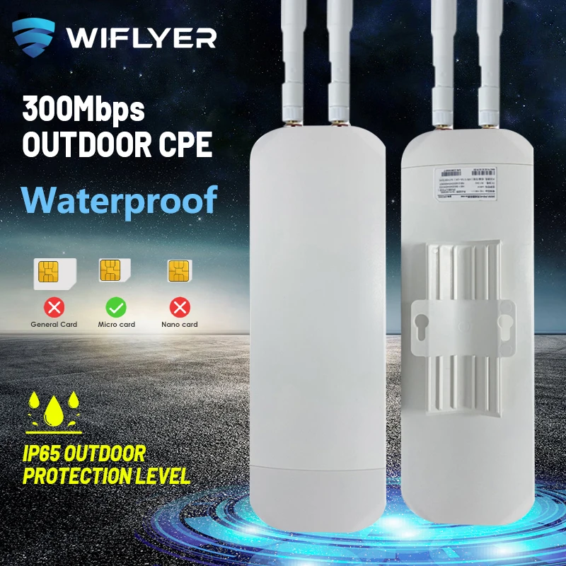 Roteador Wifi à Prova Dágua para Exterior Modem para Exterior Cpe2801 4g Lte Cartão Sim Poe Wan Lan 300mbps Cpe2801 - Imagem 4