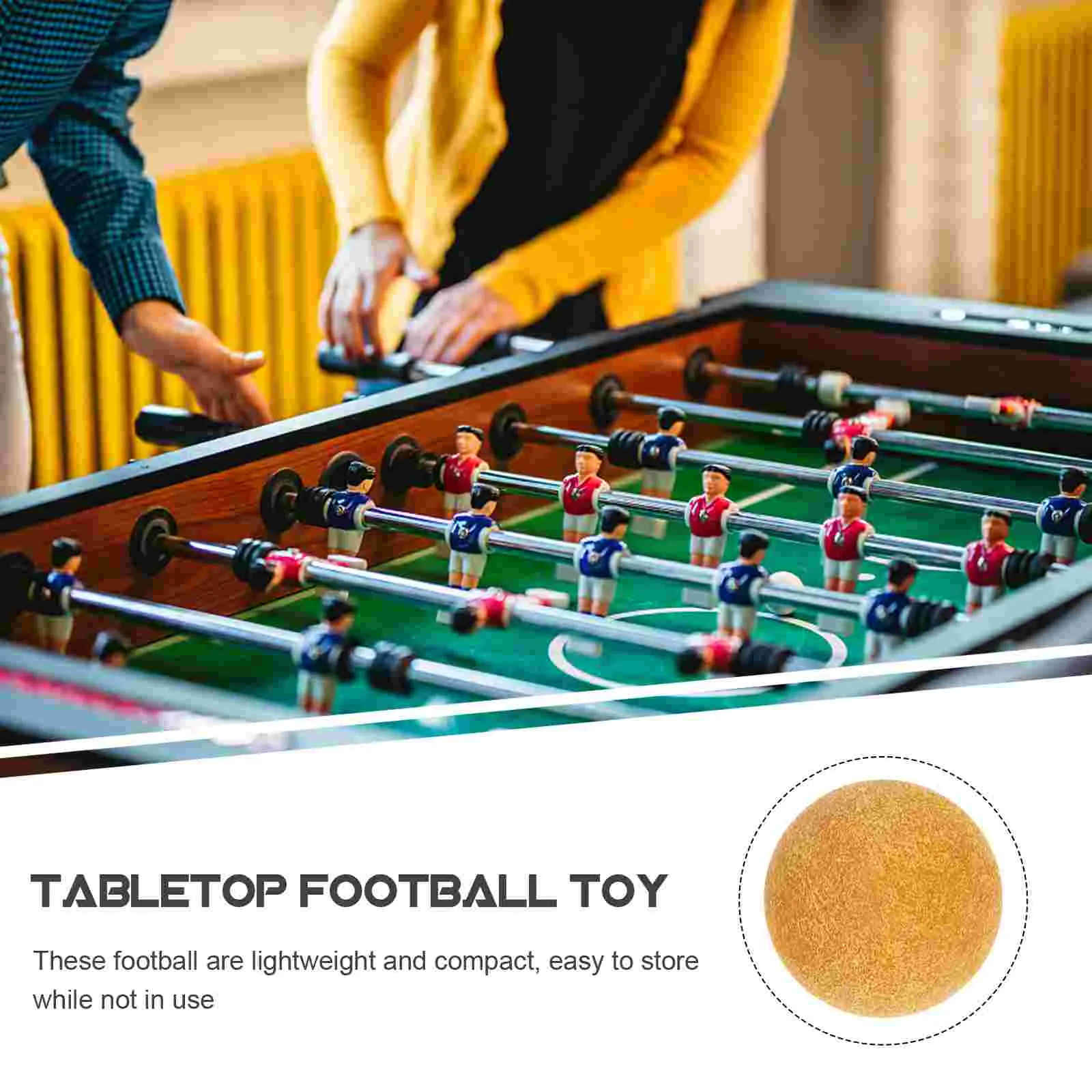 6 Pcs 36mm White Fuzzy Table Soccer Balls Professional Wear resistant Foosball Replacement Mini Portable Child Toy Home Game