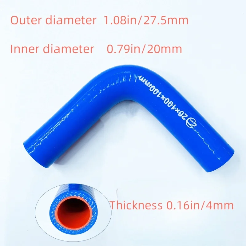 Durable Silicone Right-Angle Elbow Hose for Radiators, Heaters, and Water Pipes
