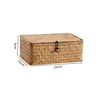 Handmade Wicker Woven Storage Box Rattan Storage Finishing Basket with Lid Sundry Bath Cosmetic Towel Container Laundry Basket 2
