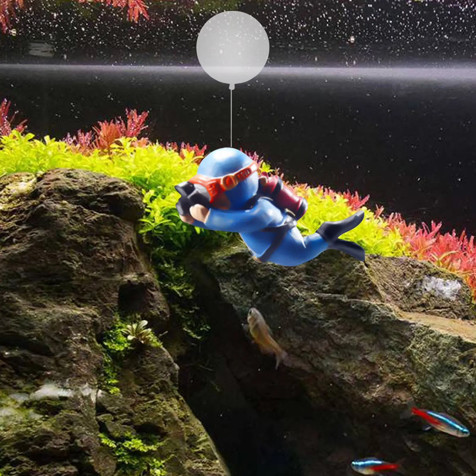 Floating Diver Fish Tank Decorations Cute Resin Frogman Fish Tank Ornament fish tank ornaments fish tank decorations aquarium ornaments mini landscape ornaments