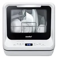 Portable Countertop Dishwasher 5L Water Tank 6 Programs 360° Dual Spray 192℉ High-Temp& Air-Dry Compact Design Small Spaces and 1