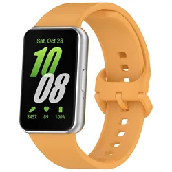 Premium Silicone Sport Strap and Case for Fitness Tracking Watch - Replacement Accessory Bracelet (Yellow)