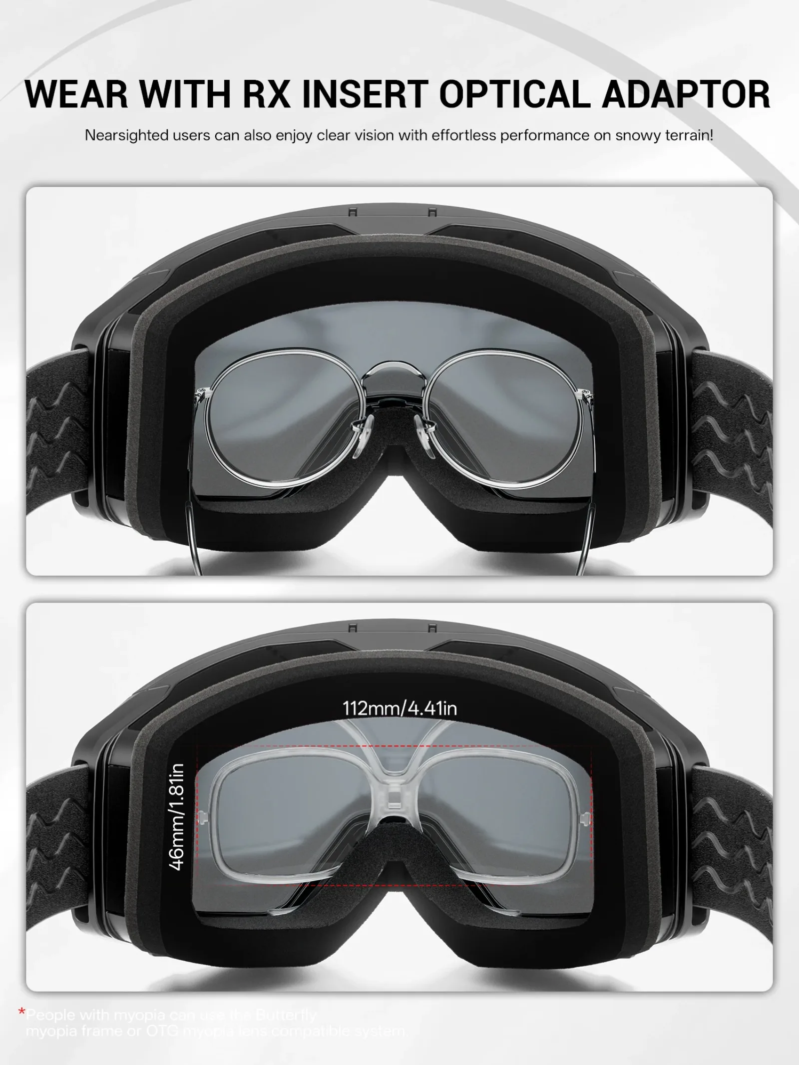 Kapvoe Flip Ski Goggles Photochromic Set Winter Professional Men Women Magnetic Quick-Change Anti-Fog Snowboard Goggles Adults