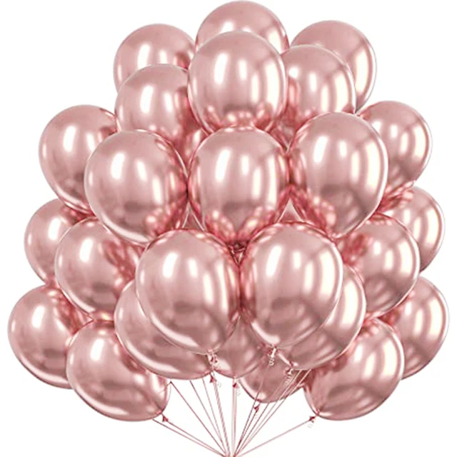 12 pouces couleur métal thème confettis rond Latex ballon or argent Latex Ballon anniversaire mariage fête d'anniversaire décors Globos 4