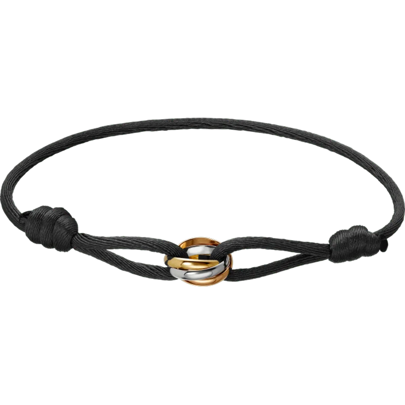 

Женский браслет из серебра 925 пробы с тремя кольцами и логотипом 1:1