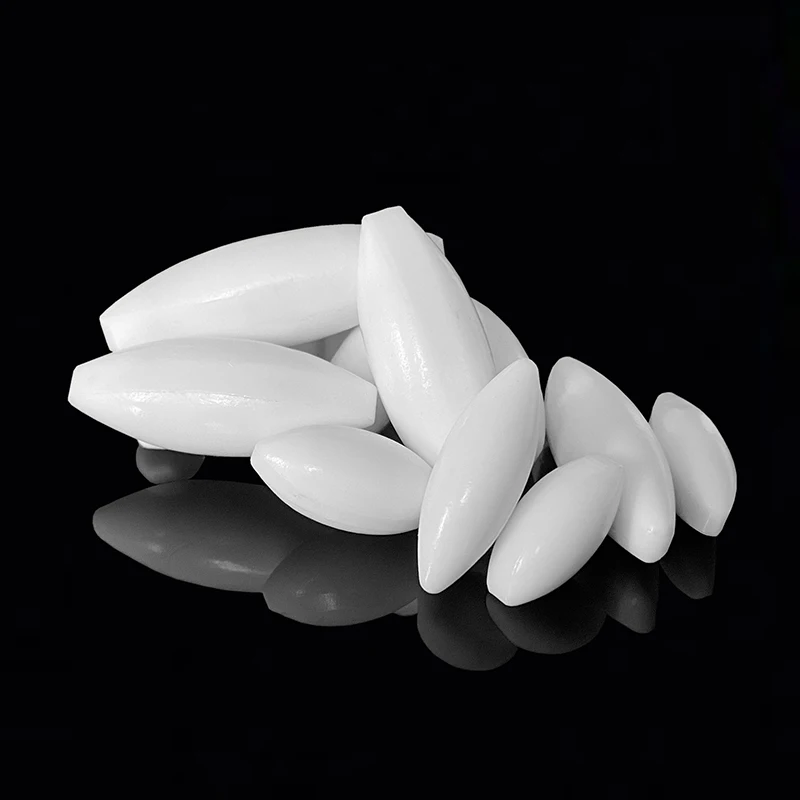 PTFE 자기 교반기, 고온 산 및 알칼리 내성 A 타입 올리브 모양 자기 실험실 교반기, 6mm, 10mm, 18mm, 10 개