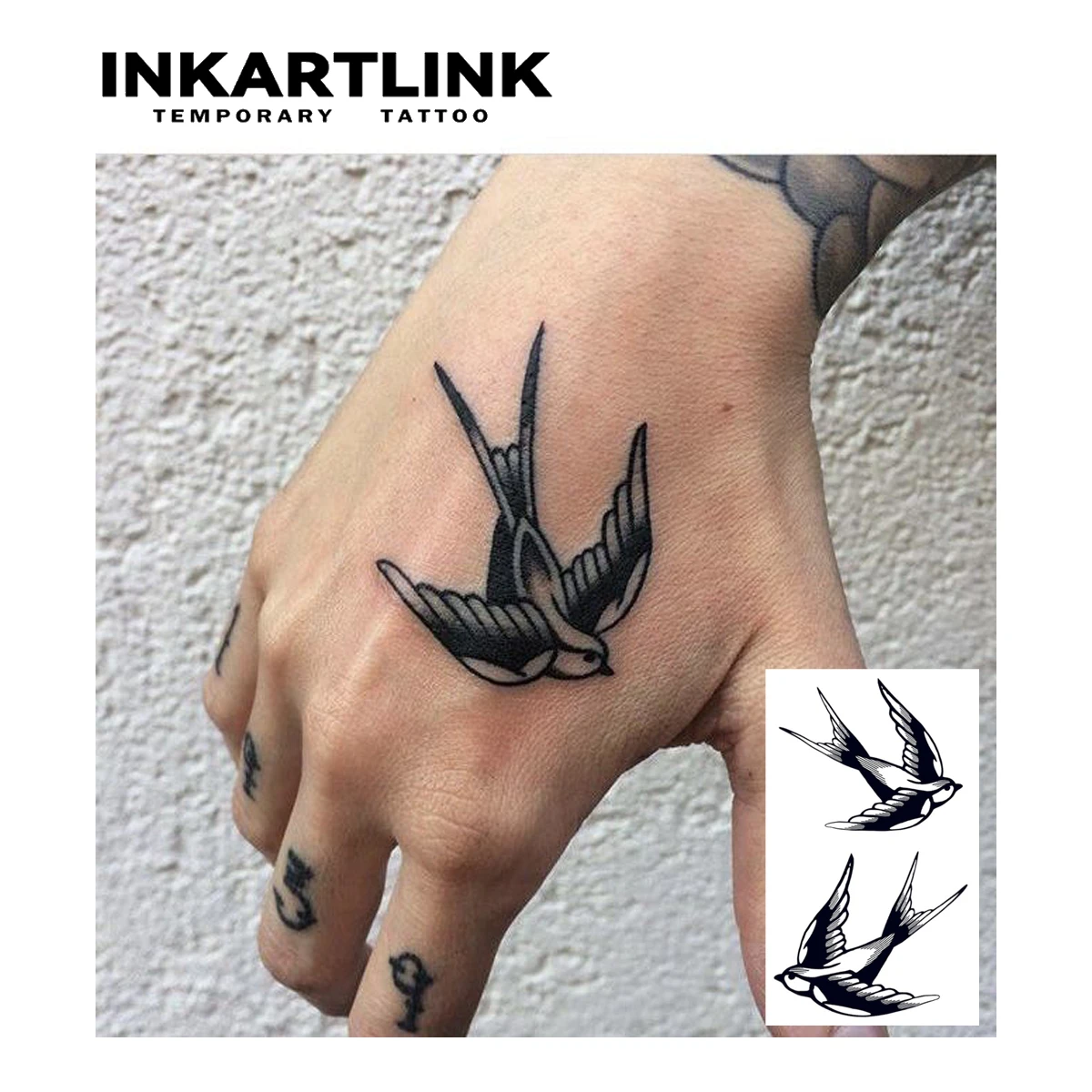 Traditional Swallow Tattoo for Men: A Real-World Guide to Long-Lasting,  Waterproof Temporary Ink, image size:1200x1200