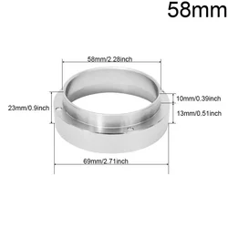 Premium Commercial Barista Tamper & Dosing Ring Kit | Aluminum Espresso Accessories Set (Sliver Ring 58MM)